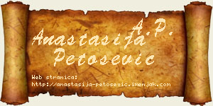 Anastasija Petošević vizit kartica